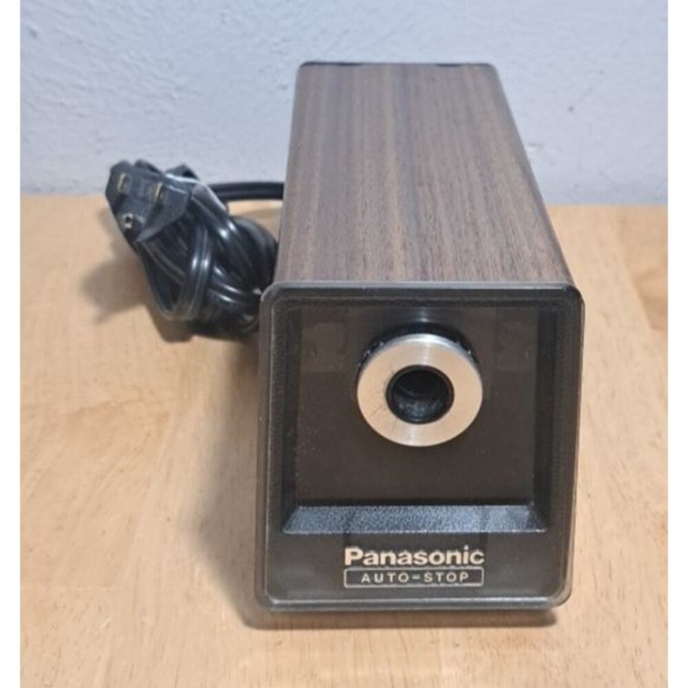 Vintage Panasonic Electric Pencil Sharpener KP-77N Auto-Stop